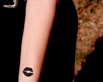 lips tattoo etsy lips tattoo etsy