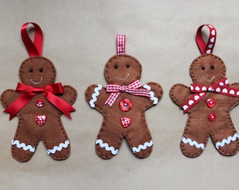 Popular items for felt gingerbread man on Etsy