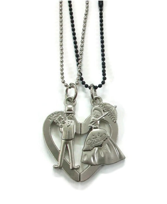 Boy and girl necklace set of 2 necklaces matching by StyleJewel