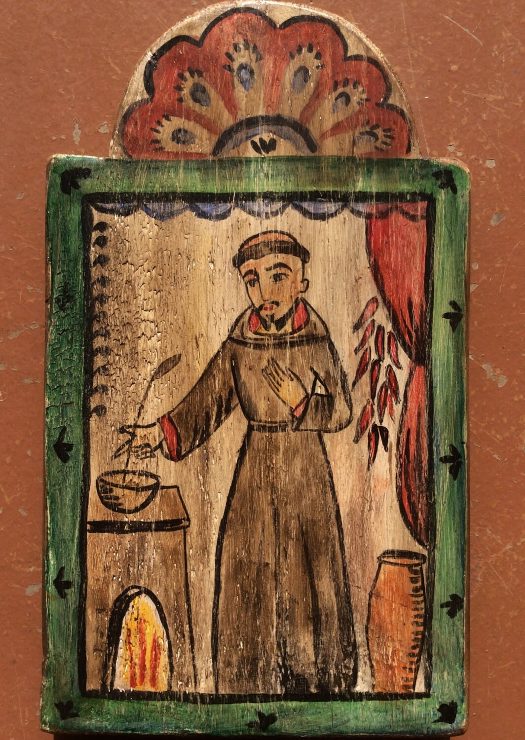 San Pasqual Patron Saint of Cooks Kitchens and by RTretablos