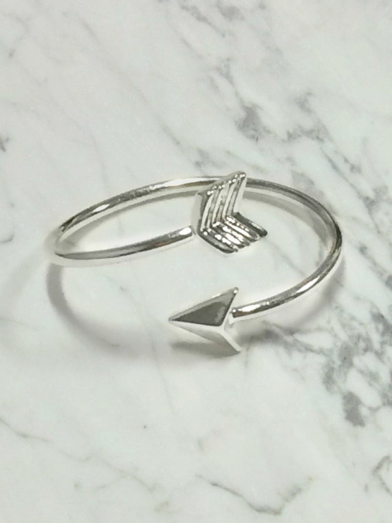 Silver Ring, Adjustable Arrow Ring, Gifts For Her, Gifts Under 10 ...