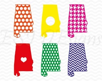 Alabama svg, Alabama Monogram svg, SVG, DXF, EPS, Vinyl Cut Files for use in Silhouette Studio Designer Edition and Cricut Design Space