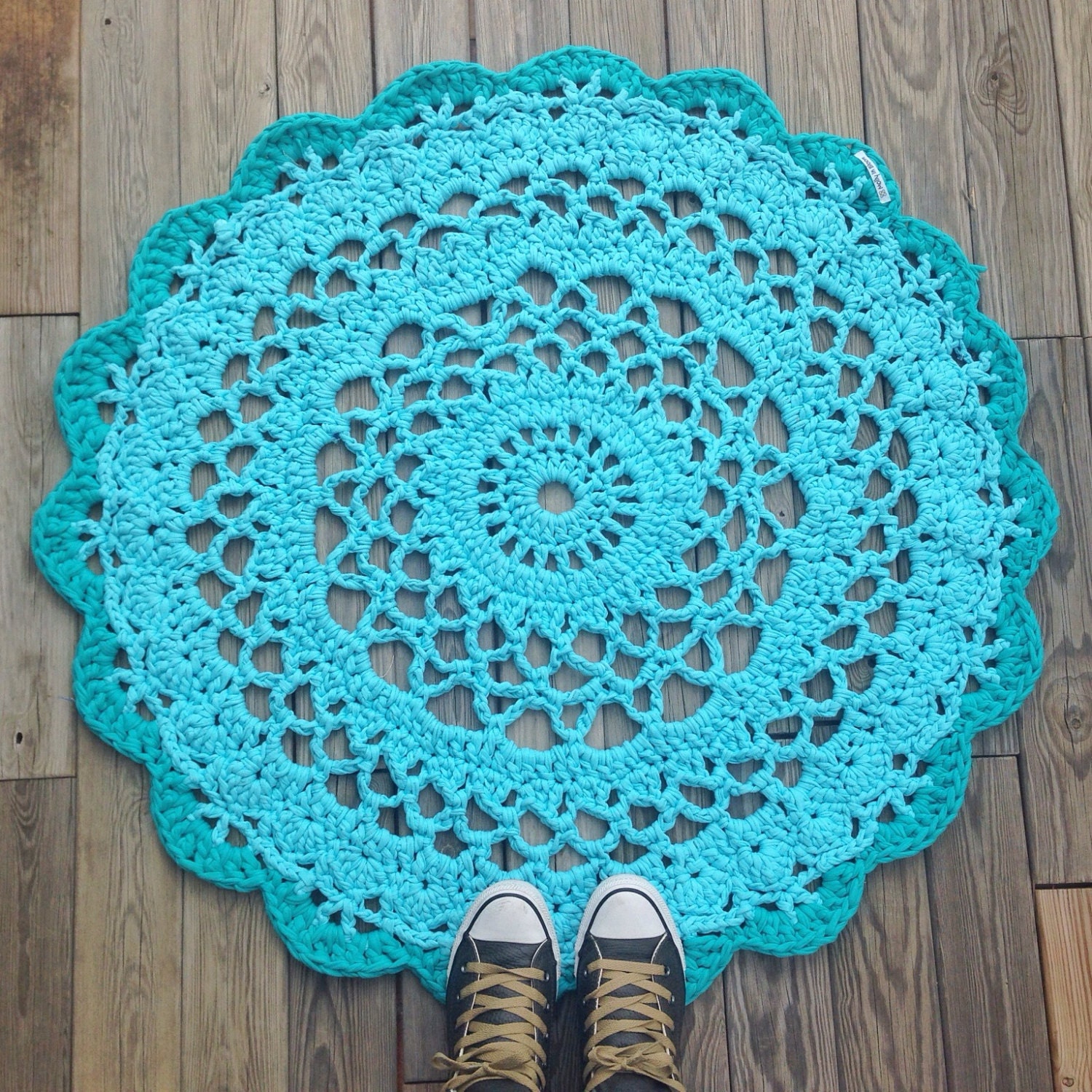 nursery decor nursery rug crochet doily rug boy by MollyInBloom