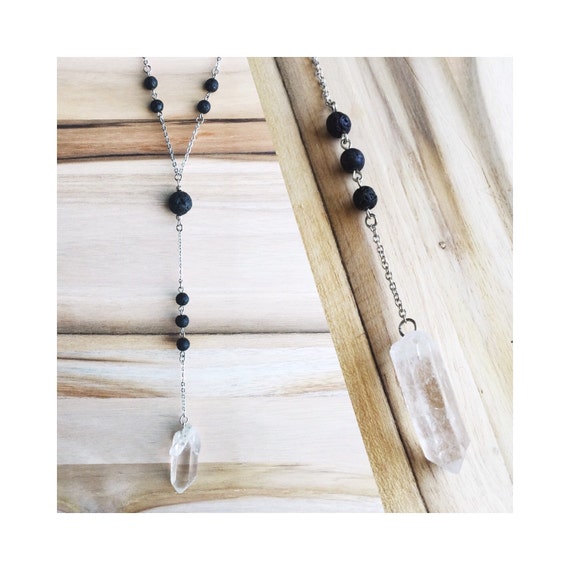 Boho Quartz Crystal Essential Oil Diffuser Lava by LavaEssentials