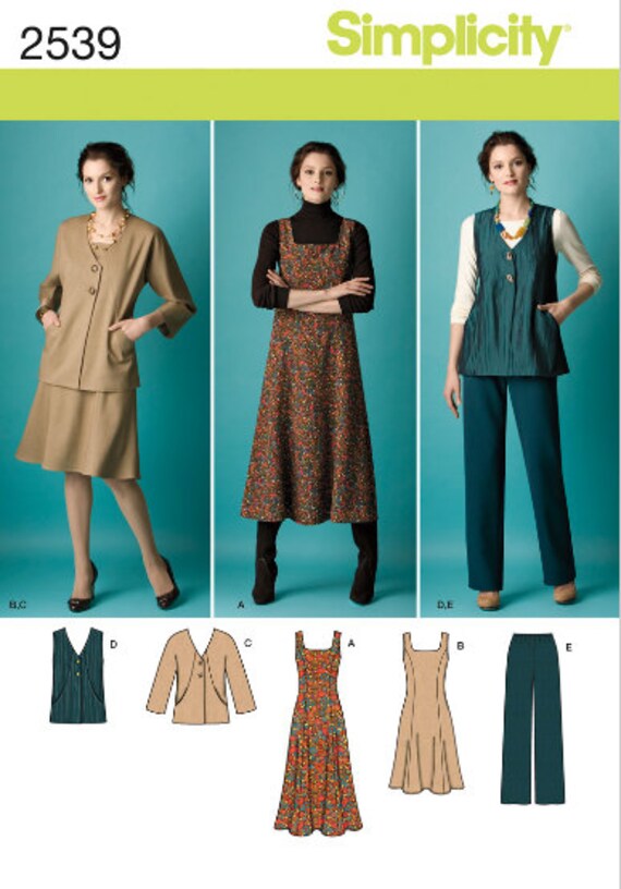 Simplicity sewing pattern 2539 Women's Jumper in Two