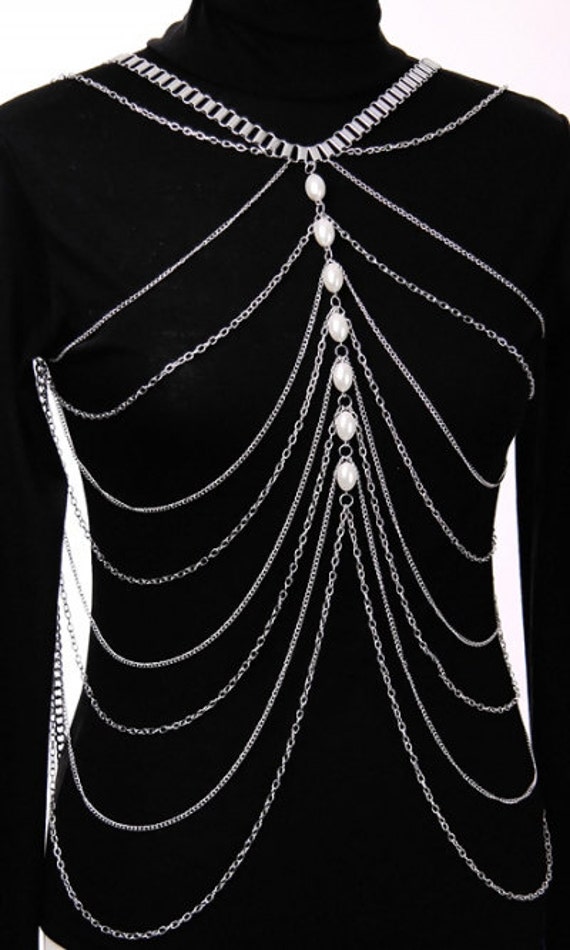 Body Harness Jewelry by ShopIslam on Etsy