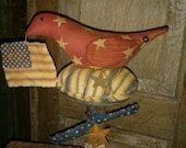 Primitive Patriotic Make do Bird Pin keep Flag Star HCA Hafair USAFAAP