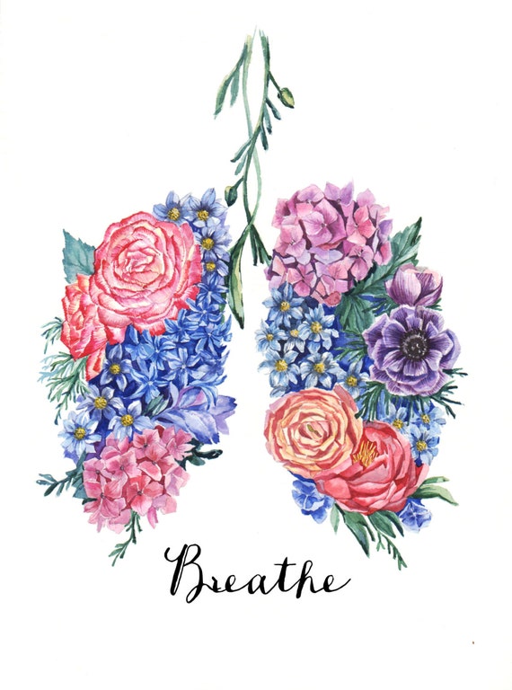 Lungs With Flowers Coloring Page Lungs With Flowers Coloring Page