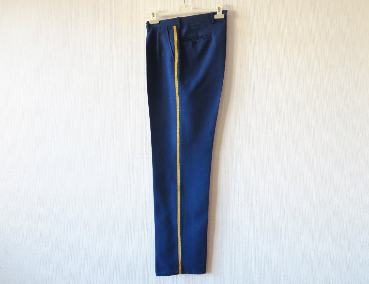 Vintage Marching Band Pants Wool blend Royal Blue Gabardine