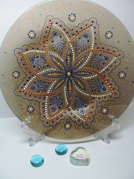 Items similar to Decorative plate " Lace flower " on Etsy