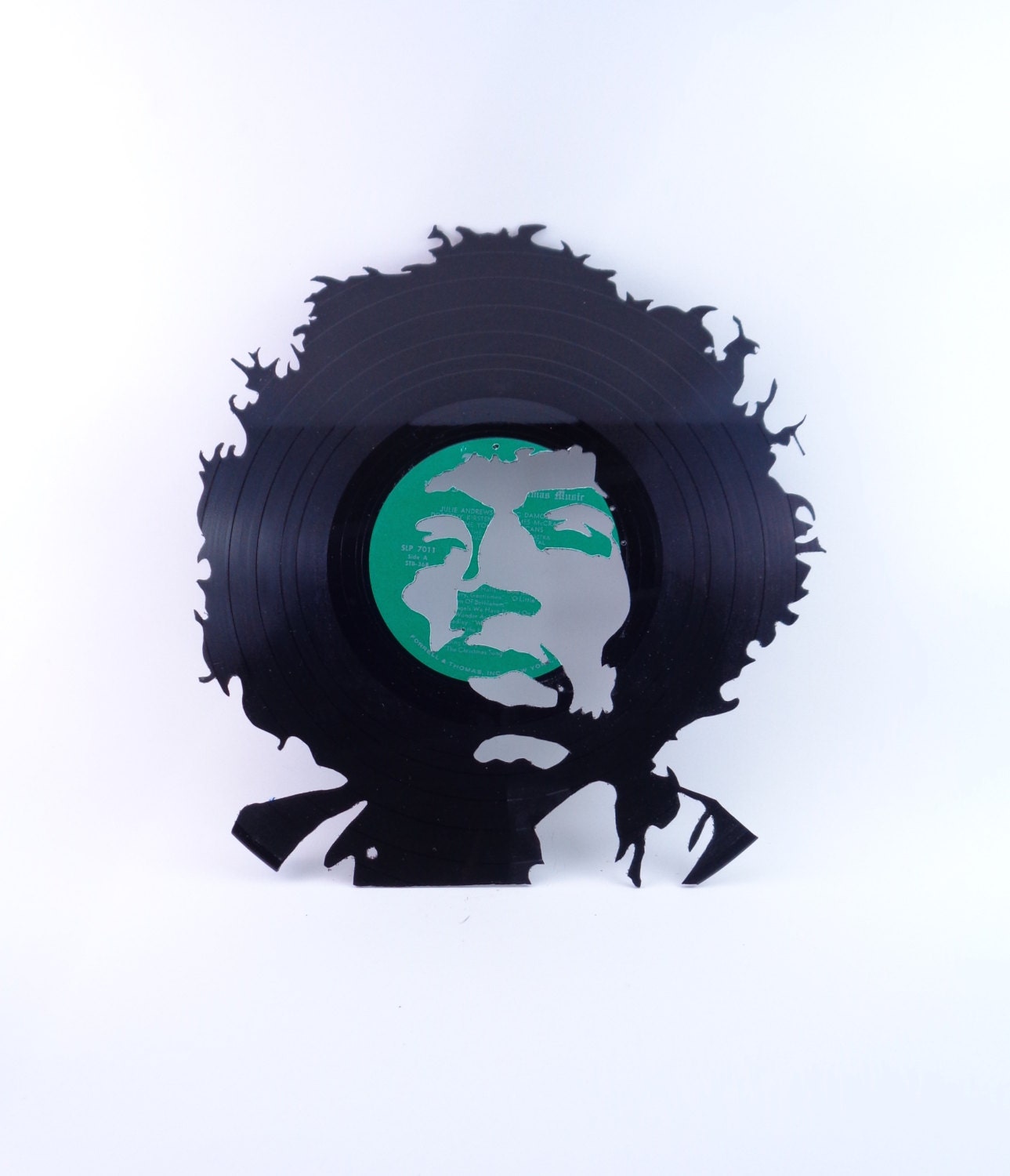 Jimi Hendrix Vinyl Record Silhouette Wall Art by BeckerRecords