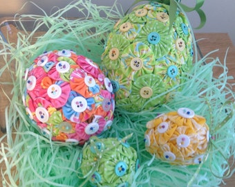 Fabric YoYo Easter Egg Set