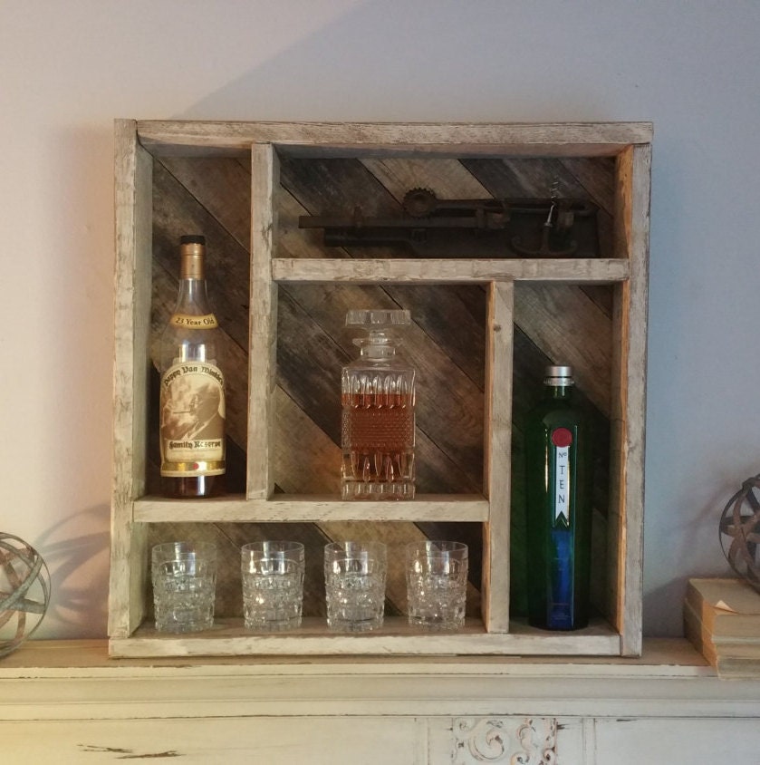 Reclaimed Wood Bar or Bar Shelf hand made and super