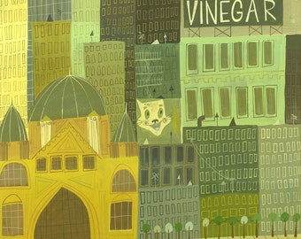 Melbourne. Limited edition print by Matte Stephens.