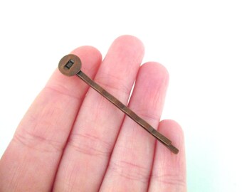 8mm pad copper bobby pins 46mm long, C127