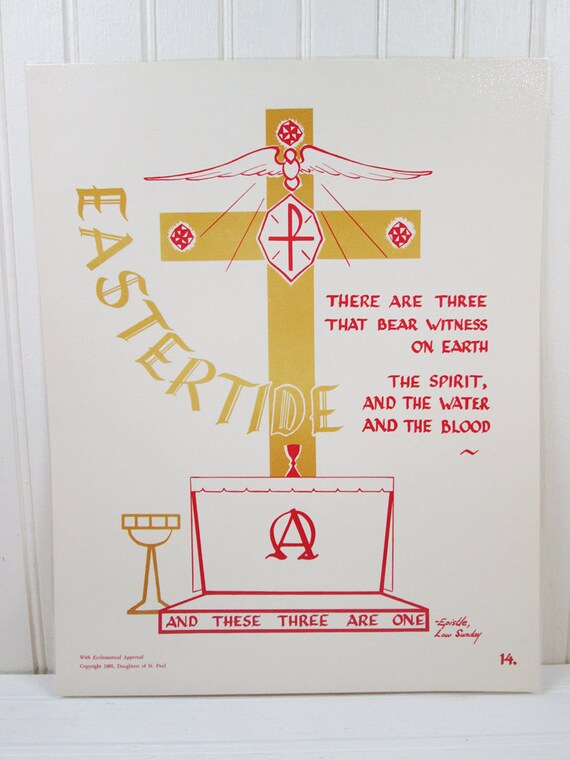 Vintage Religious Poster Catholic Church by vintagegoodness