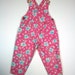 80s/90s Oshkosh pink floral overalls with criss cross back 3T