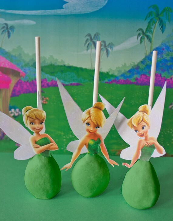 Tinkerbell Cake Pop Cupcake Topper Printable by chicaandjo