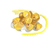 Basket Full of Donut Holes Original Watercolor Painting