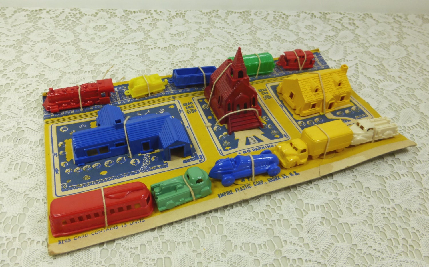 Empire Plastic Toy Town 1950s Miniature Village by naturegirl22