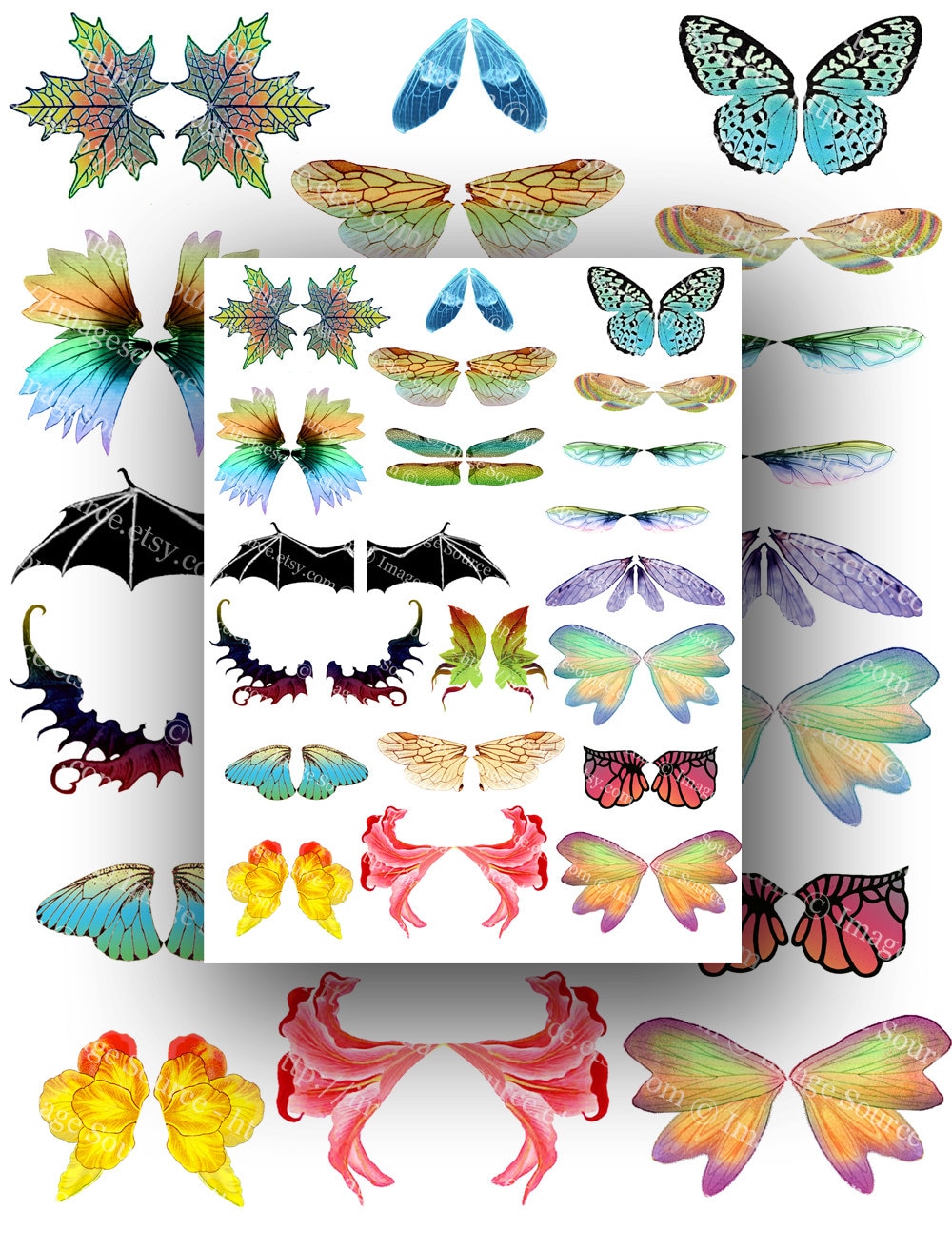 Fairy Wings Cut Out Illustrations Digital Collage by ImageSource