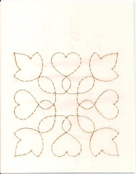 Leaves Entwined Channel cut Paper Quilt Stencil Machine