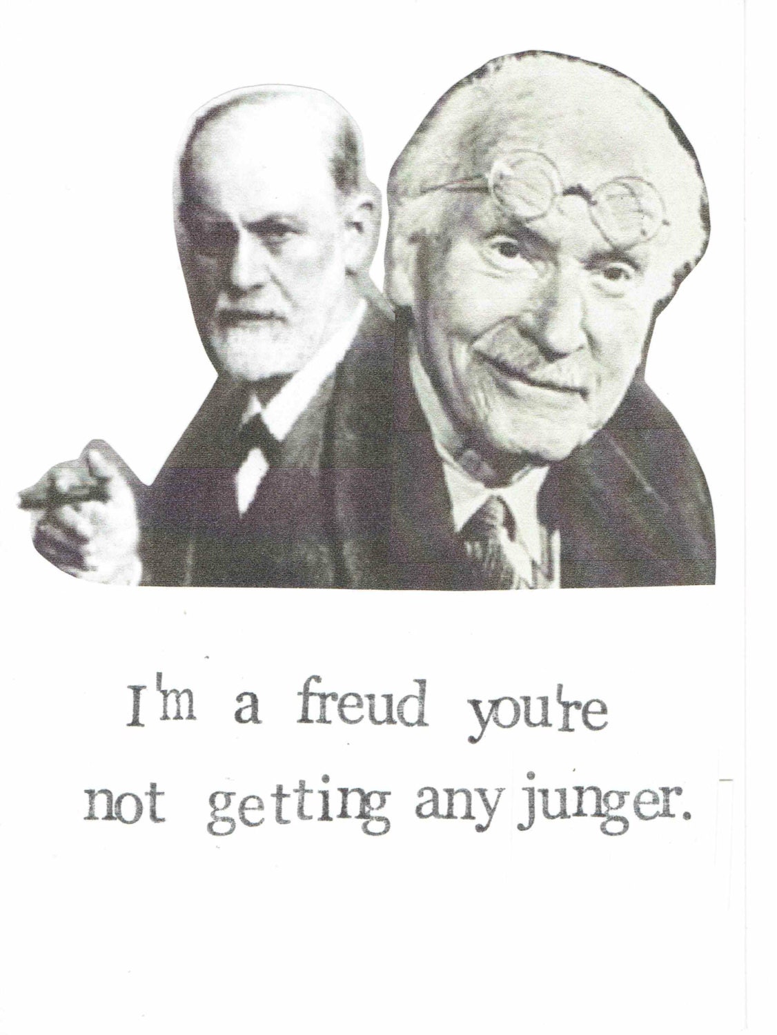 Freud Jung Birthday Card Funny Psychology Happy Birthday