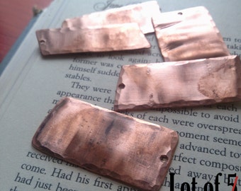 Lot of Rectangular Copper Stamping Blanks (10) ~ Metal Stamping Blanks ~ Stamp Blank~ Recycled Metal Blanks ~ Upcycled Jewelry Findings