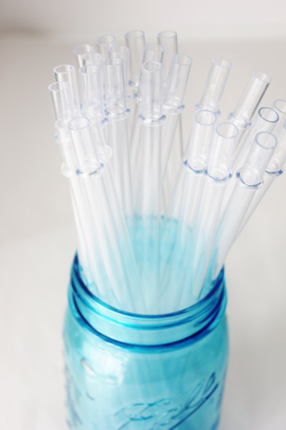 Set of 24 ACRYLIC STRAWS Clear Plastic Reusable Cake Ball