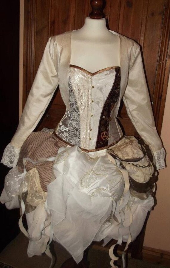 Steampunk bridal bolero jacket custom made in standard