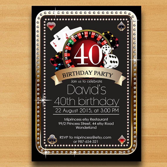 Casino Birthday Party Invitations 5