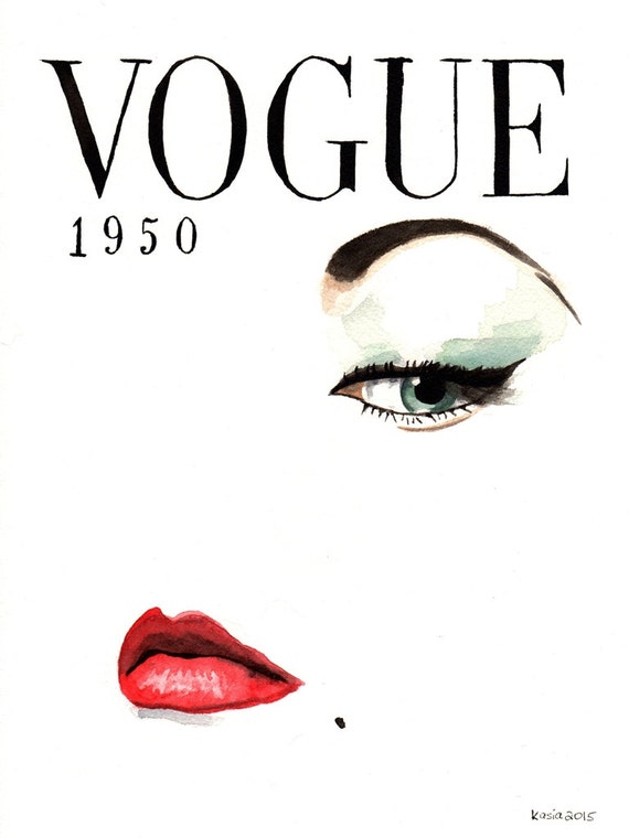 Vintage Vogue. Magazine Cover. Print. Frame by feelingartsystudio
