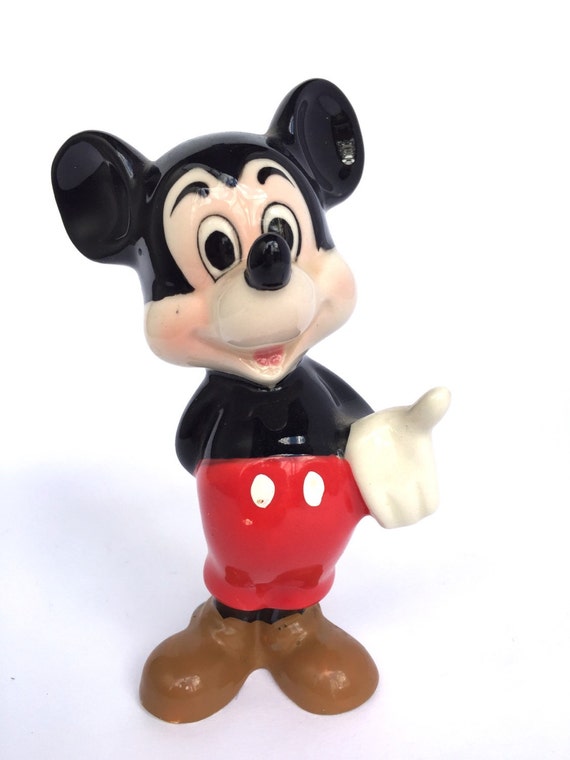 Items similar to Mickey Mouse Ceramic Figurine on Etsy