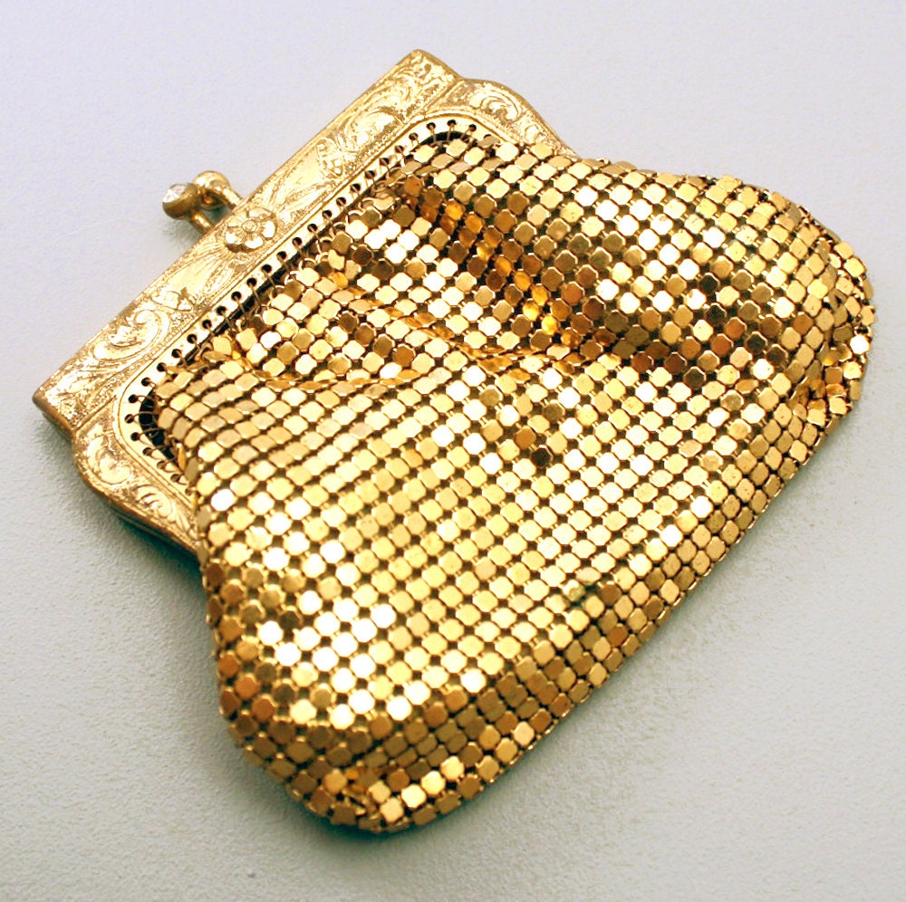 gold mesh purse