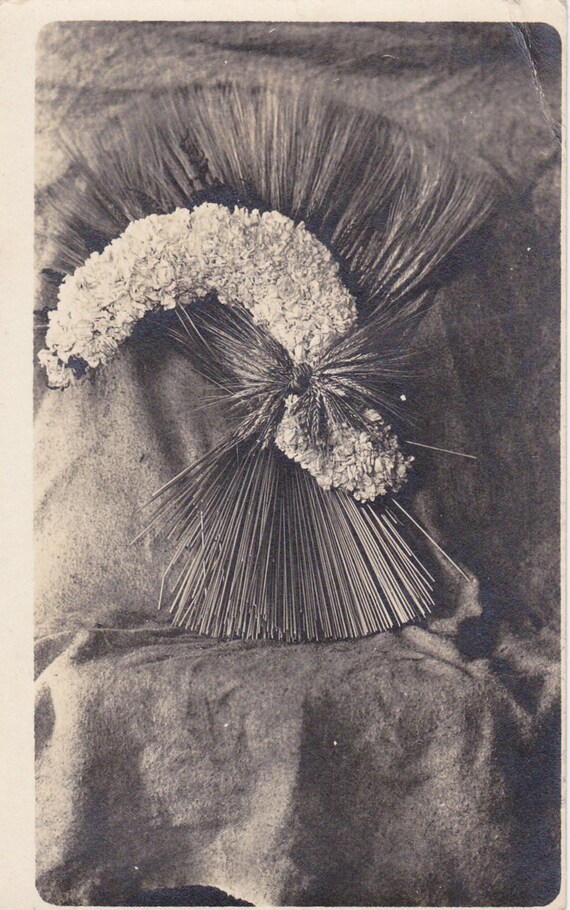 Wheat Sheaf Funeral Flowers 1900s Antique by EphemeraObscura