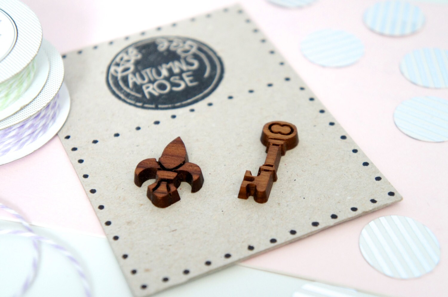 Small Wood Appliques Wooden Key Applique Fleur De Lis Wood