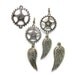Handmade Upcycled Dangle Silver Steampunk Earrings, winged earrings, steampunk dangle earrings, steampunk earrings with wings, gear earrings