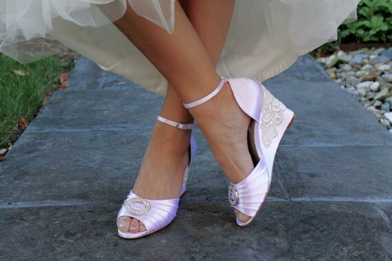 outdoor wedding high heels sandals bridal peep wedge toe Wedding high shoes shoes heels