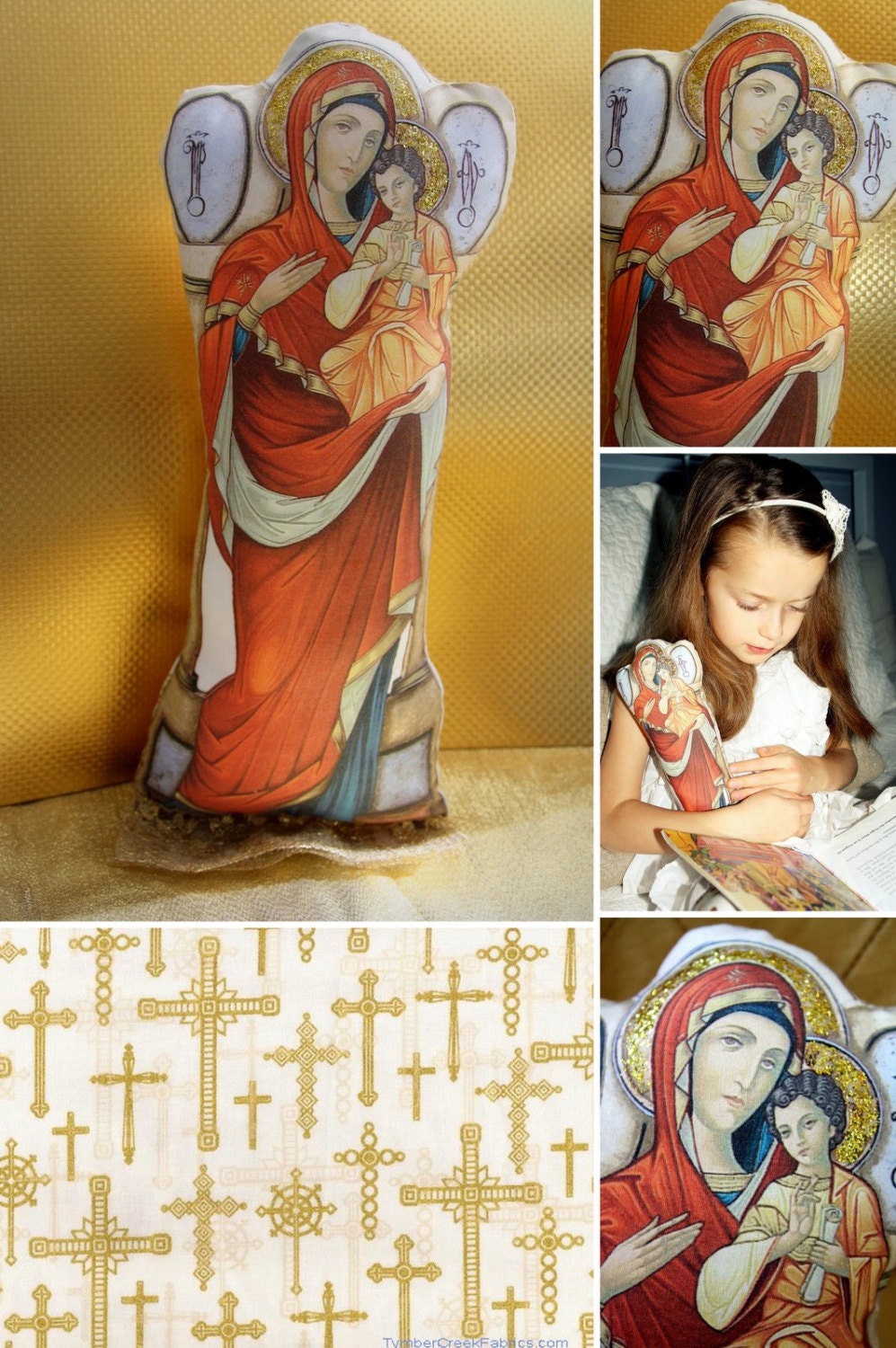 virgin mary stuffed doll