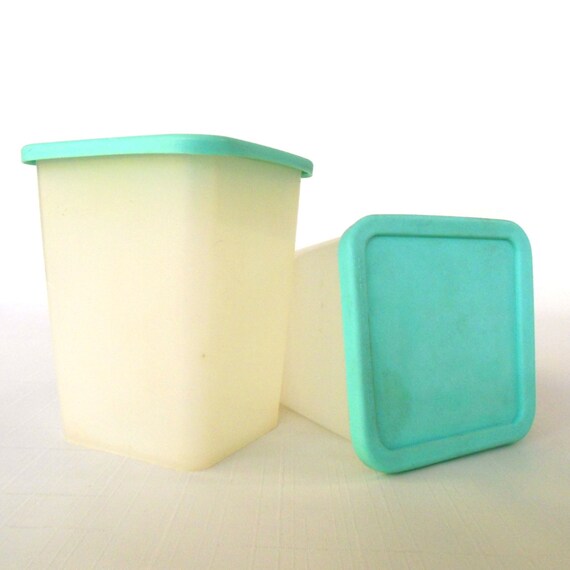 Turquoise Freezer Containers Vintage 1960s by LaurasLastDitch