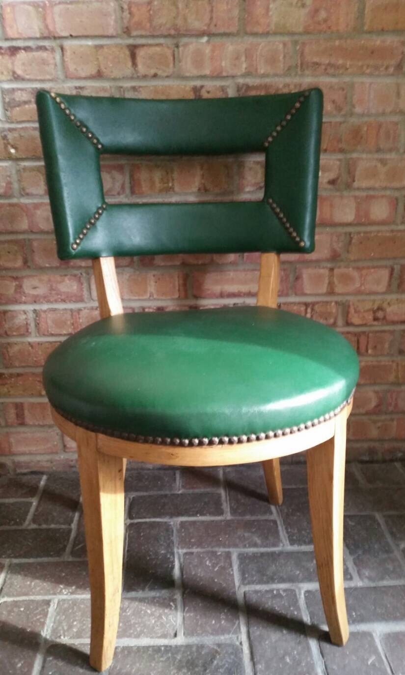 Four Green Vinyl Dining Chairs – Haute Juice