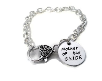 Mother of the BRIDE Bracelet with printed card "Today a Bride Tomorrow a Wife...forever your little girl", wedding gifts for mothers