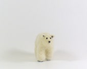 Needle Felted Miniature Polar Bear, White Bear, collectible Dolls & Miniatures Needle Felted Miniature Polar Bear, White Bear, collectible Dolls & Miniatures