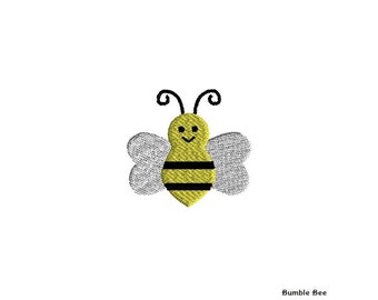 Mini Bumble Bee Machine Embroidery Design-INSTANT DOWNLOAD