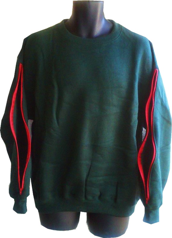 arm zip sweatshirt