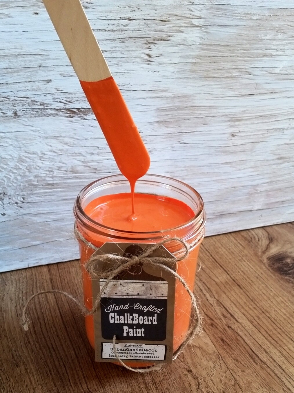 Handmade ChalkBoard Paint Orange Orange Art Chalkboard