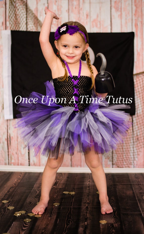 Pretty Purple Pirate Inspired Tutu Dress Halloween Theme