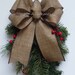 Rustic Burlap Christmas Bow Christmas Holidays Script Burlap