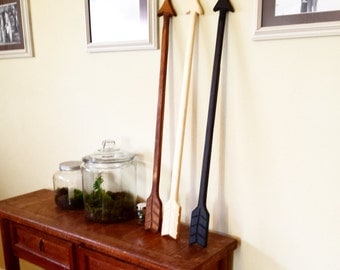 Arrow Wall Art - Giant Wooden Arrow - Wood Arrow - Hook Rack