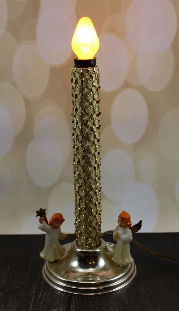 vintage candle light with angels christmas light vintage candle light with angels christmas light